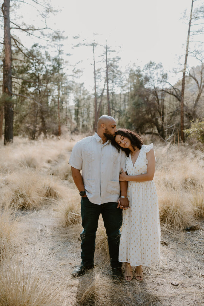 Mount Lemmon engagement session with sweeping Arizona mountain views