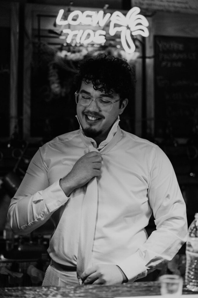 groom getting ready