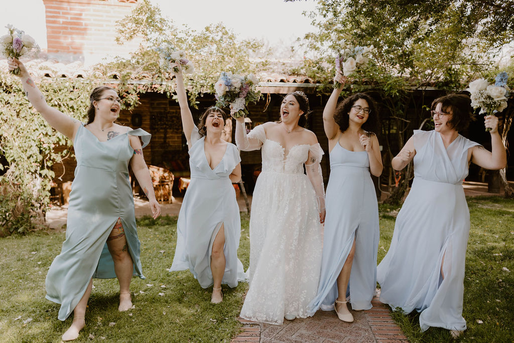 Tucson based, Arizona Micro Wedding Photographer takesbride and bridesmaid candid photos