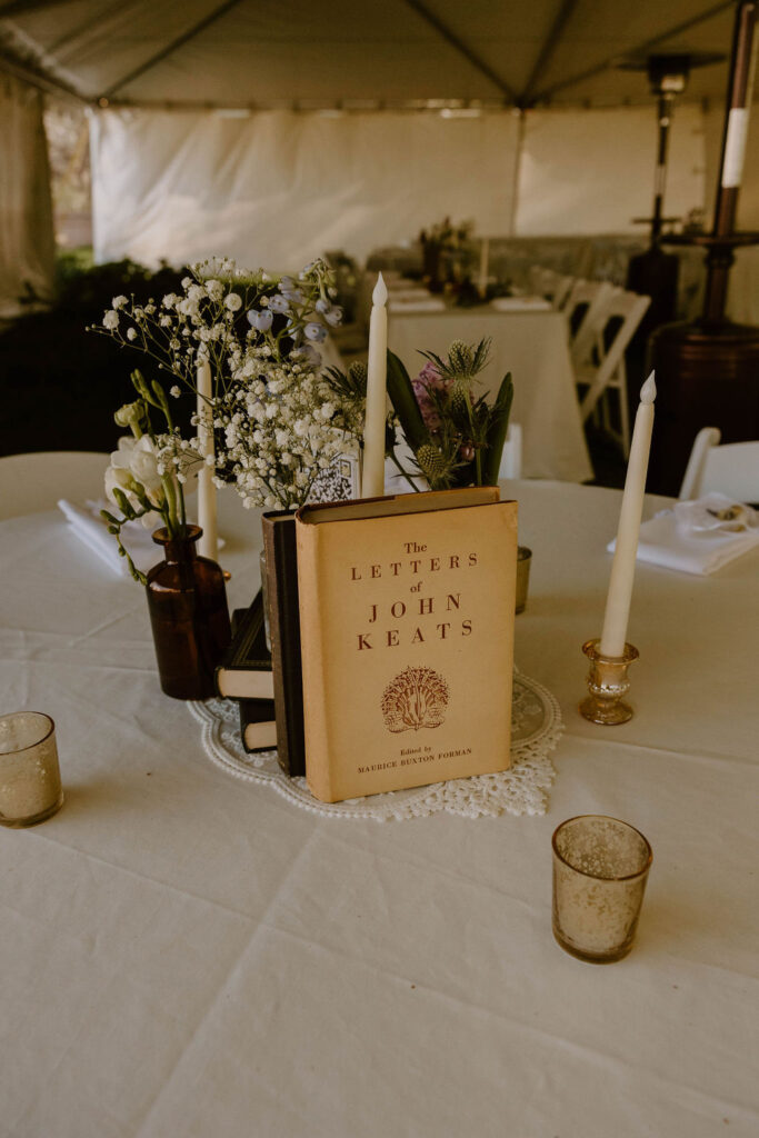 Tucson based, Arizona Micro Wedding Photographer takes garden party wedding photos details at Agua Linda Farm