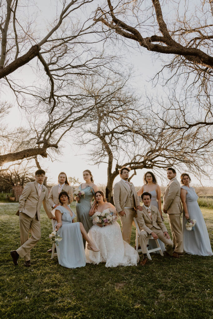 Tucson based, Arizona Micro Wedding Photographer takes garden party wedding photos wedding party candid Agua Linda Farm Wedding 