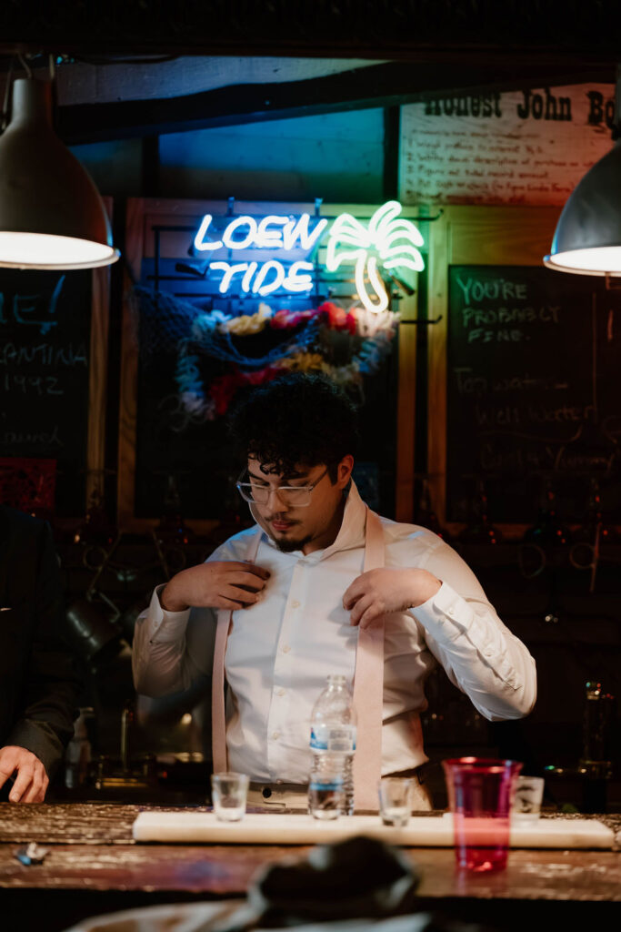 groom getting ready 